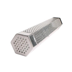 Portabel 12in Stainless Steel Pellet pengasap tabung panas/dingin 5-jam BBQ merokok EN 300 seri mengepul asap las BBQ merokok - Product Image 1