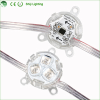SHIJI DC12V 0,72 W 30mm Diámetro Pista 3PCs SMD 5050 RGB Permanente Navidad Pixel Led Luces de punto