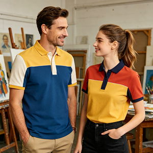 <span class=keywords><strong>Polo</strong></span> a blocchi di colore 6626, stile cavaliere, design a contrasto, tessuto fresco e traspirante, 8 colori, unisex, taglie S-4XL, abbigliamento casual e da lavoro alla moda. - Product Image 3