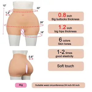Glutei e fianchi in silicone Enhancer Pants Fake Big Bum And Hips Pads Artificial Woman Shaper Wear Underwear
