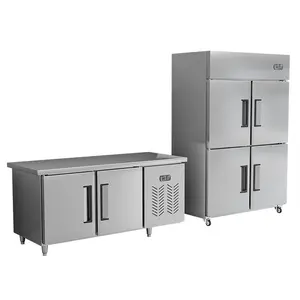 Upright Freezer Price Commercial Restaurant Fresh Meat Stainless Steel Upright Kitchen Freezer