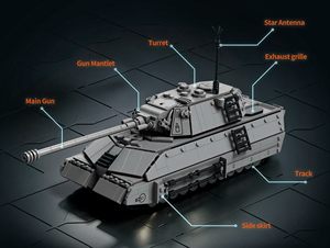 Serie Militare: Blocchi da Costruzione Carro Armato Taschenratte Bat Chatillon 25t, Modello da Assemblare per Vendita all'Ingrosso e al Dettaglio - Product Image 4