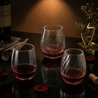 Verre à facettes motif nid d'abeille, grande capacité, compatible lave-vaisselle et micro-ondes, verrerie de luxe pour whisky et spiritueux
