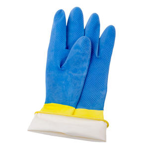 Gants de lavage de <span class=keywords><strong>vaisselle</strong></span> de cuisine de qualité alimentaire Gant de nettoyage bleu en latex haute élasticité Protection de nettoyage d'été pour l'hiver - Product Image 3