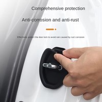 Conception améliorée avec colle au dos, coussinets de serrure de porte de voiture faciles à installer, durables, 9x7CM, en silicone, réduisent le bruit, empêchent l'usure