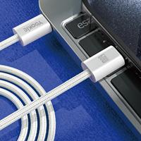 Cable de Carga Rápida USB-C a USB-C YooKiE CB70 de 60W con Trenzado de Nailon y Conductor de Cobre Puro para Teléfono Móvil y Banco de Energía - 1M 30min 50%