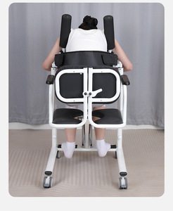 Equipo de asistencia domiciliaria, silla de transferencia manual ajustable de metal para el cuidado de ancianos y pacientes con inodoro incorporado para discapacitados. - Product Image 3