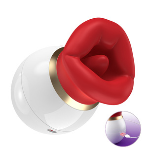 Premier baiser vibrateur charge 3-freq succion langue léchage 10-freq vibrant masturbateur jouets sexuels pour adultes en gros - Product Image 4