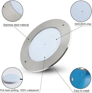 Roestvrij Staal Ip68 Ac12 V Dunne Rgb Onderwater Waterdichte Led Spa Vijver Verlichting Zwembadverlichting Voor Zwemmen - Product Image 2