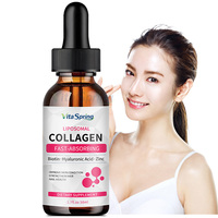 Complément alimentaire VitaSpring OEM Halal Collagène pour éclaircir la peau, boisson au collagène en marque privée, collagène liposomal, gouttes de biotine