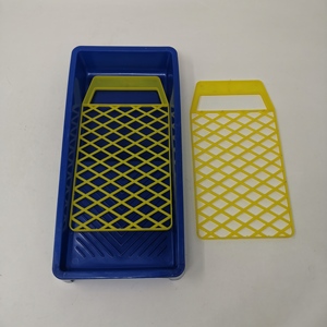 4 pollici colore giallo PP plastica rullo di vernice <span class=keywords><strong>griglia</strong></span> pennello <span class=keywords><strong>griglia</strong></span> strumenti di vernice <span class=keywords><strong>griglia</strong></span> di vernice - Product Image 5