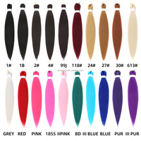 Vente en gros usine : Cheveux à tresser pré-étirés 26 pouces, Yaki Hawkko Ez Braid, en fibre synthétique, double trame, pour femmes