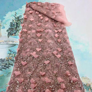 New Hot Selling Breathable Three-dimensional Flower Embroidery Lace Fabric for Women Dresses - Product Image 3
