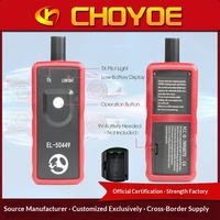Herramienta de Activación y Reinicio TPMS EL-50449 para Vehículos, Detección de Presión de Neumáticos de 9V, Rojo y Negro