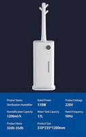 Humidificateur à ultrasons à grande capacité de 17 L, brume froide, aromathérapie, commande intelligente WiFi, minuterie, humidité constante pour la maison