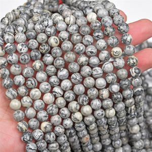 Pietra Naturale Africana di Sangue, Perle Rotonde Sciolte per Guarigione, Modello Jewelrytopia 02477-1 Certificato CNAS - Product Image 6