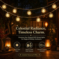 Arabische Stern-Mond LED-Lichterkette Multifunktionale Außen-/Innenbeleuchtung für Festivals IP44 Wasserdicht Verschiedene Längenoptionen Weihnachten