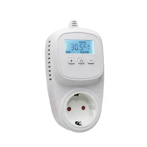 Prise de chauffage électrique Wifi EU/DE Thermostat enfichable pour film de sol/tapis de câble de sol/chauffage infrarouge