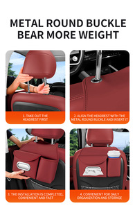 Organizador de almacenamiento para el respaldo del asiento del coche, caja de pañuelos colgante multifuncional, bolsa de almacenamiento para el asiento trasero del coche, accesorios interiores para el coche - Product Image 3