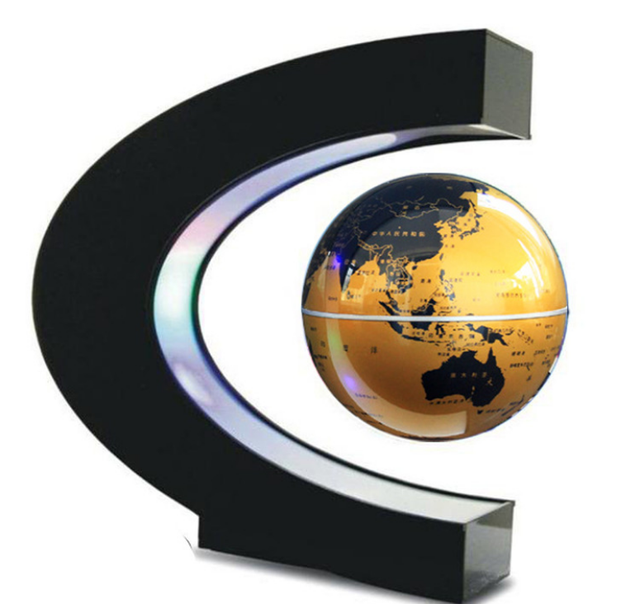 Rotating World Map Globe  Lamp Levitation Levitating  Ball Magnetic Floating Display