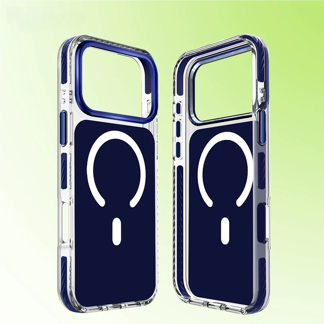 Shockproof Phone Case Magnetic Acrylic Hybrid Dual Build Cover with Metal Ring for iPhone 17 16 15 14 Pro Max