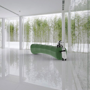 Y888 Panda escultura banco de bambú decoración de arte al aire libre otros muebles jardín anticorrosivo parque público esperando sillas de ocio - Product Image 3