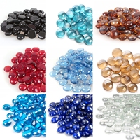 Perles de verre ambre écologiques modernes pour foyer extérieur, galets de verre plats pour brasero, chauffage extérieur en vrac – Approvisionnement direct usine