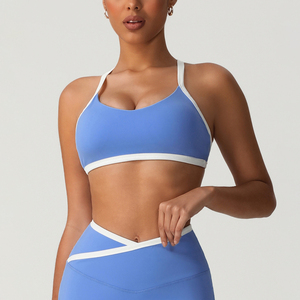 Soutien-gorge personnalisé à bretelles spaghetti et couleurs contrastées Soutien-gorge pour le dos Beauté Sous-vêtements de sport à séchage rapide Running Fitness Débardeur Femmes - Product Image 1