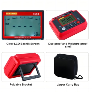 Megge TS58/TS68 저항 절연 테스터 디지털 절연 저항 테스터-LCD 백라이트 디스플레이와 멀티 미터 - Product Image 6