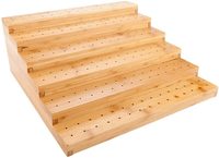 Support élégant pour brochettes en bambou, finition laquée, type sur pied, présentoir pour buffet, rangement multifonction, installation facile