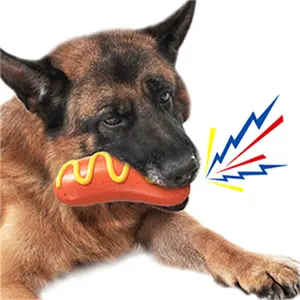 New Style Customized Dog Funny Resistant Chew Pet Voice Toy Sausage Shape Voice Dog Toy