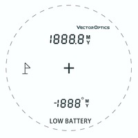 Télémètre compact Vector Optics Paragon 6x25 LCD entièrement recouvert de revêtements anti-reflets avec point rouge et laser pour le golf et la chasse