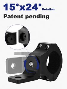 Soporte de barra de luz y látigo UTV de aluminio resistente con ajuste de 360 °. Esta abrazadera de montaje se adapta a Polaris RZR, <span class=keywords><strong>Can</strong></span> <span class=keywords><strong>Am</strong></span>, Jeep - Product Image 3