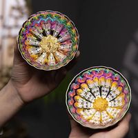 Lot de tasses à thé de luxe de style européen, motif lotus doré, en céramique de grès de Fujian, 150 ml, écologiques et portables, vente en gros