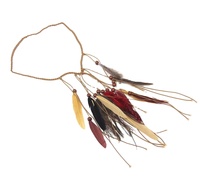 Venta al por mayor diadema estilo bohemio indio trenzado tocado indio Hippie pluma tocado