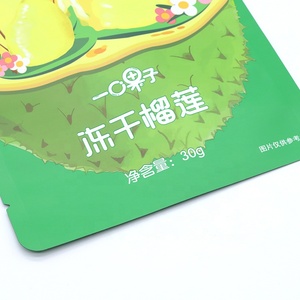 Sac d'emballage en plastique hétérotype <span class=keywords><strong>Bigl</strong></span> pour filet 30g lyophilisé durian pochette à joint irrégulier à trois côtés - Product Image 2