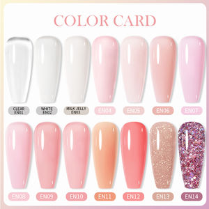 BORN PRETTY PRP HEMA Free Poly Nail Gel Colori Naturali Rosa <span class=keywords><strong>Nude</strong></span> Effetto Gelatina Gel Ibrido Costruttore Unghie Poligel per Logo Personalizzato - Product Image 2