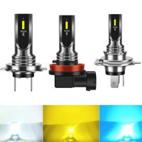 Ampoules de phares de voiture LED H4 H7 H11 H8 H9 H16JP, ampoules de phares de voiture 9005 9006, lampes de conduite automatique 6500K 12V 24V