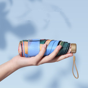 YB lindo Super Mini cápsula paraguas peso ligero niñas bolsillo portátil 6 plegable <span class=keywords><strong>6K</strong></span> paraguas viaje protector solar paraguas - Product Image 3