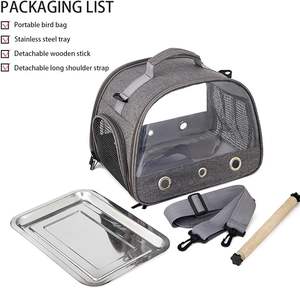 Cage à perroquet respirante légère pour oiseaux avec bâton de support en bois amovible et sac de <span class=keywords><strong>cages</strong></span> à oiseaux à longue bandoulière - Product Image 4