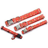 Collier pour chat avec laisse, accessoires pour animaux de compagnie d'extérieur, réglable, à dégagement rapide, sur le thème de Noël, personnalisable en plusieurs couleurs