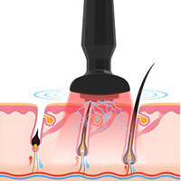 Masseur électrique pour la tête 4-en-1, lumière rouge, EMS, vibration, micro-courant, derma stamp, peigne pour la croissance des cheveux, de la barbe et du cuir chevelu