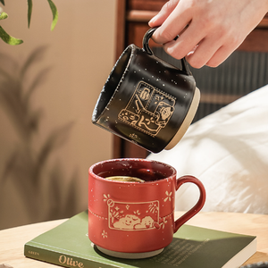 Taza de Porcelana Estética de Alta Calidad, Apta para Lavavajillas y Microondas, con Diseño de Dibujos Animados, Logotipo Personalizado Impreso, Acabado de Color Bonito, Recta - Product Image 2