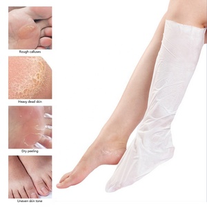 Mascarilla Exfoliante para Pies de Marca Privada, 55 cm, con Ácido Hialurónico Orgánico, Hidratante, Nutritiva, con Colágeno de Aguacate y Manteca de Karité - Product Image 1
