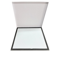 Tapis de souris de jeu en verre trempé noir avec logo personnalisé, surface micro-gravée lisse, base en silicone imperméable