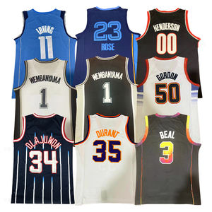 Maillot de basket-ball cousu en gros 2024, style rétro, Olajuwon 34, Steph Curry 30, 23 Bryant, 24 Rodman, 91 Iverson, 3 Rose, 23 - Product Image 3