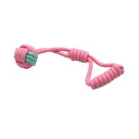 Ensemble de jouets à mâcher pour chien de luxe rose mignon et résistant avec balle en corde robuste pour la dentition des chiots