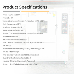 ZENROTEST Câmara de Envelhecimento a Ar Quente de Alta Precisão para Borracha/Plástico/Eletrônicos, Resistência ao Envelhecimento, 380V 5.5KW, Uso Laboratorial - Product Image 5