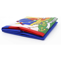 Drapeaux du pays d'Haïti de qualité supérieure, vente en gros, pas cher, impression par sublimation double face, drapeau personnalisé pour l'extérieur, nouveauté 2023