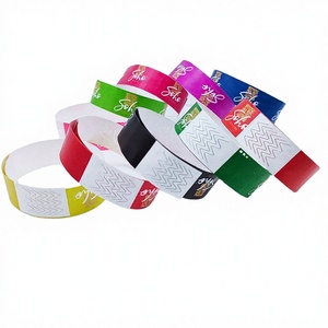Bracelets en papier personnalisés avec logo gravé au laser, imperméables et résistants aux déchirures, vente en gros, bracelets VIP pour parcs aquatiques, pour billets d'événements - Product Image 3